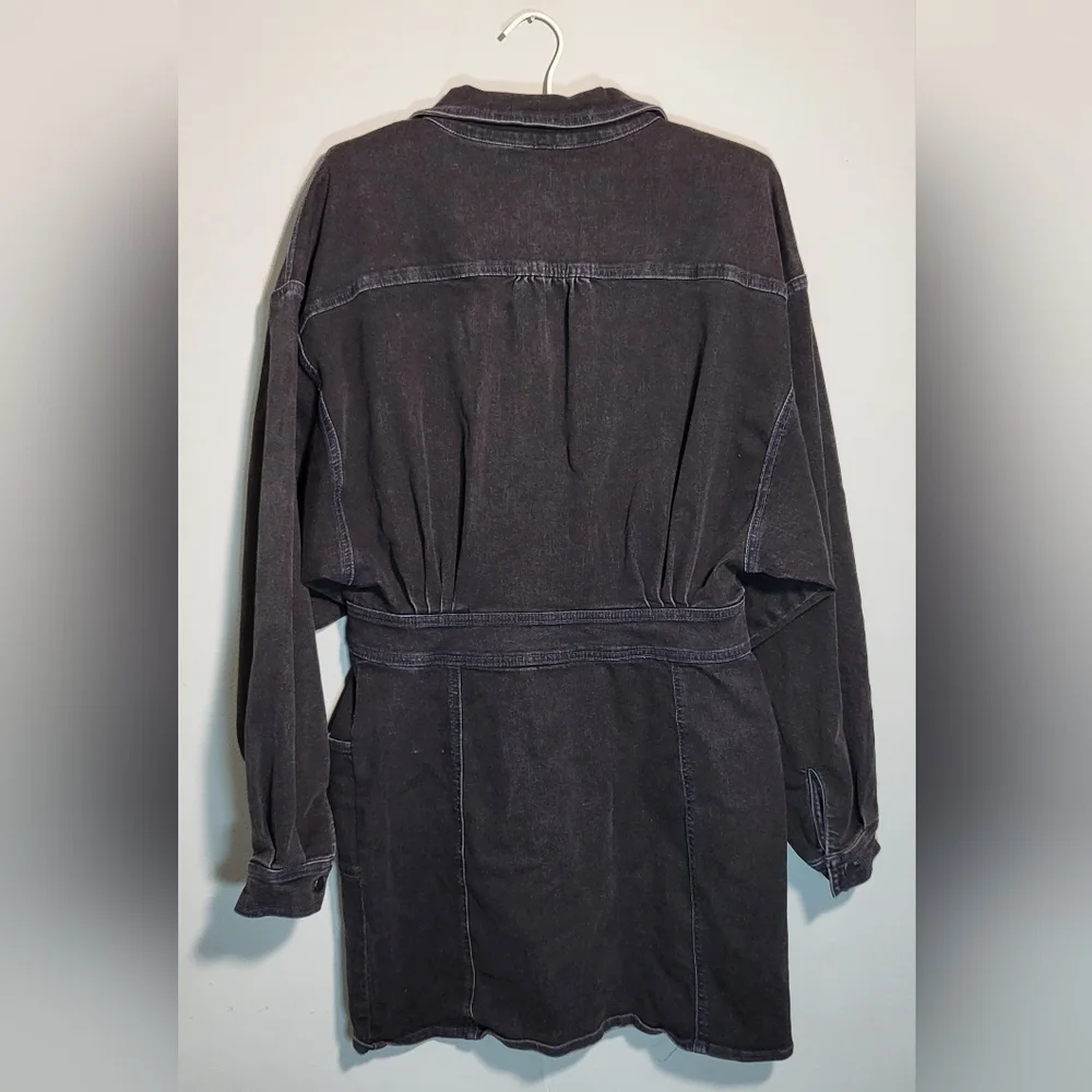 Free People Black Denim Mini Dress - Picture 4 of 11